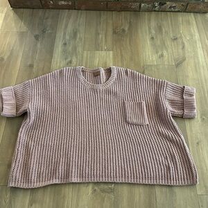 POL Women's Sweater in Blush Pink